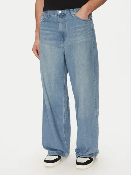 Karl Kani Džínsy Og Aop Back Pocket Baggy Fit modrá