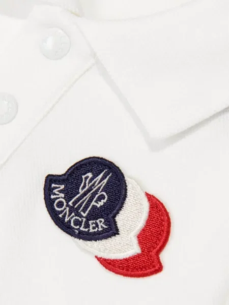 Koszulka polo dziecięca Moncler Grenoble biała