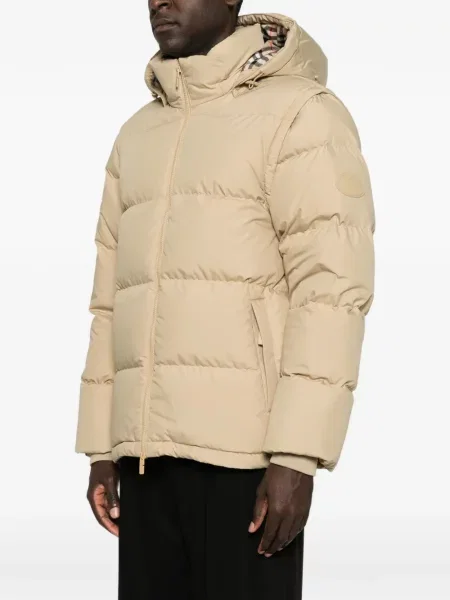 Geacă Burberry în carouri cu glugă