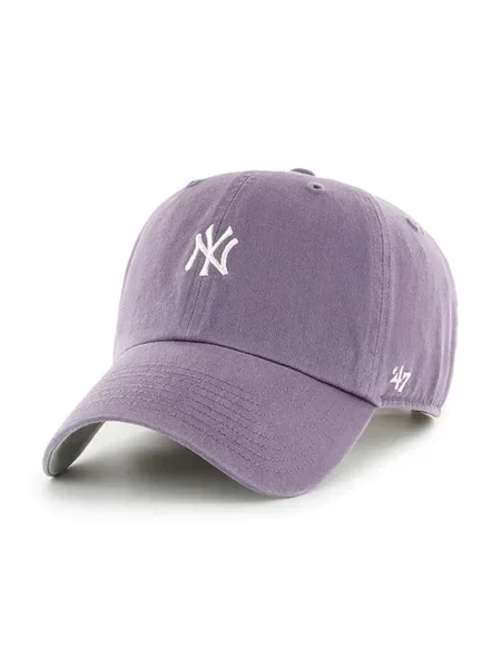 Шапка Mlb New York Yankees лилаво с апликация виолетово