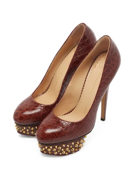 Pantofi cu toc Charlotte Olympia cu platformă maro