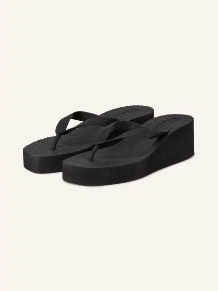 Sleepers Klapki High Platform schwarz czarne