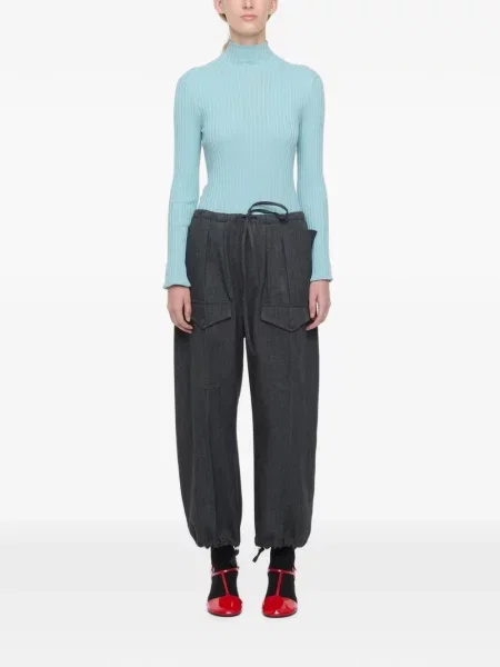 Pantaloni cargo Plan C cu cordon gri