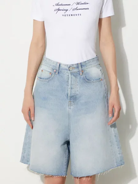VETEMENTS pantaloni scurti jeans Denim Shorts femei neted high waist