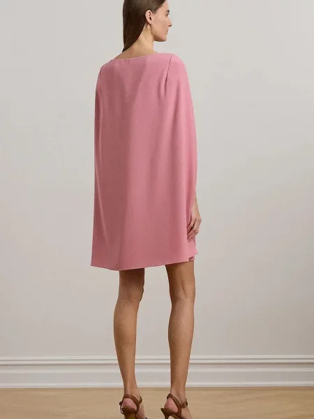 Cocktail obleka LAUREN RALPH LAUREN roza