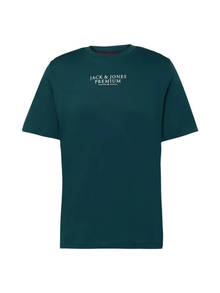 JACK & JONES Tricou Archie verde închis / roșu alb
