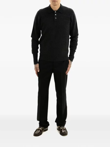 Gulerat tricou polo Drumohr gri