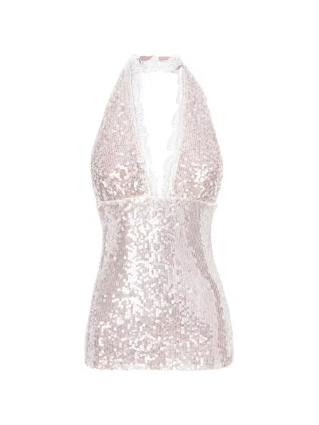 Top Manuri z cekinami koronkowy