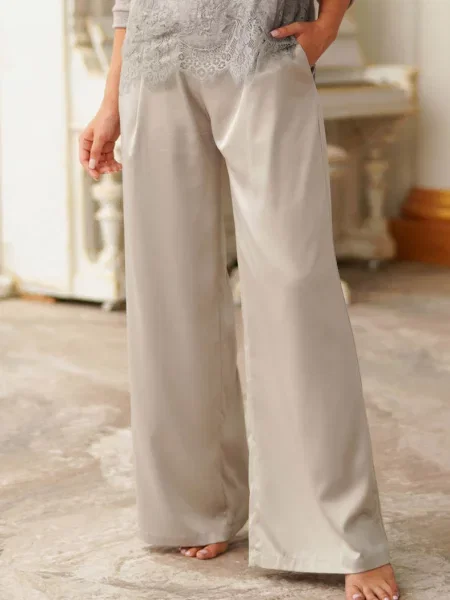 Брюки палаццо сірі