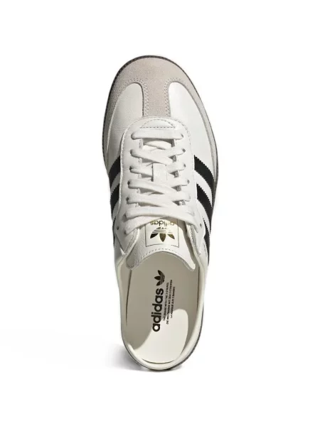 Papuci tip mules Adidas alb