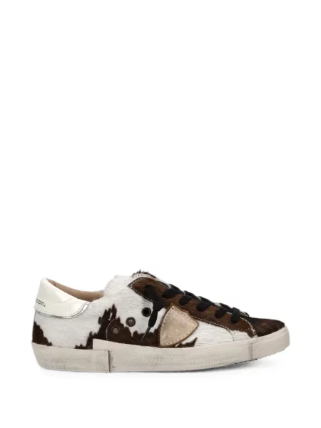 Sneakerși Philippe Model Paris cu imagine maro