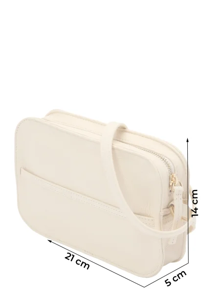 PATRIZIA PEPE Torba za čez ramo volneno bela