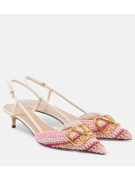 Salonarji Valentino Garavani z odprtimi petami roza