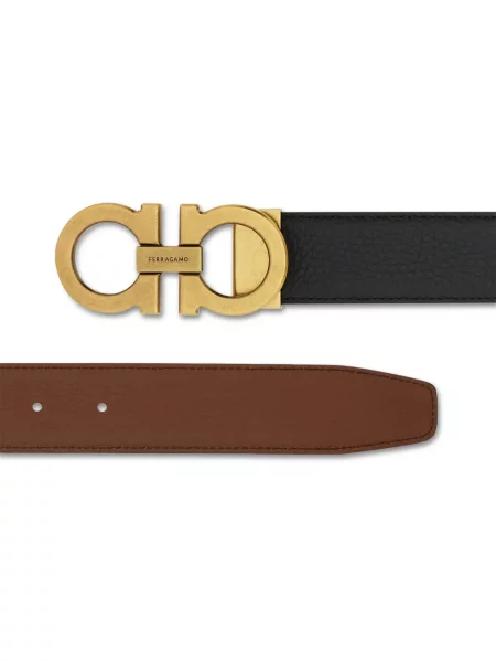 Cu centură reversibil curea Ferragamo negru