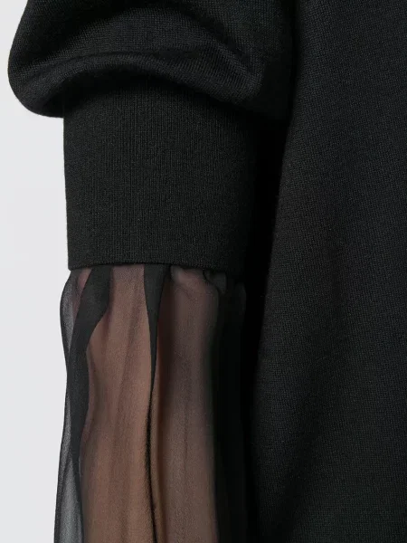 Top Givenchy cu decolteu în V negru