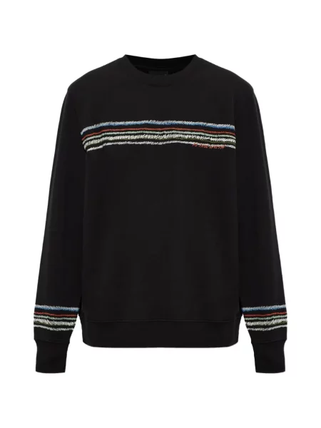 Pulover Ps Paul Smith cu broderie cu dungi negru