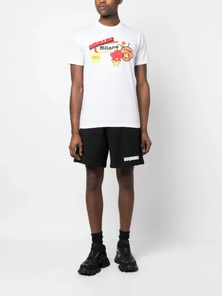 Szorty Dsquared2 z nadrukiem czarne