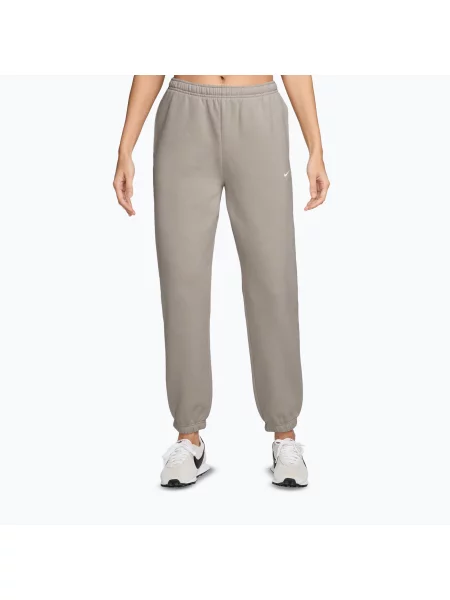 Pantaloni pentru femei Nike Studio Fleece cream li/sail