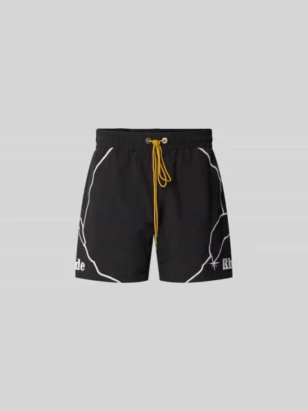 Szorty z naszytym logo Rhude czarne