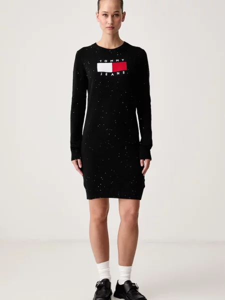 Tommy Jeans rochie tricotată cu negru