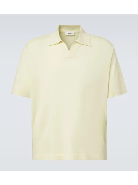Tricou polo Frame de lână galben