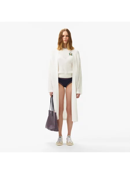 Lacoste кардиган Relaxed Fit білий