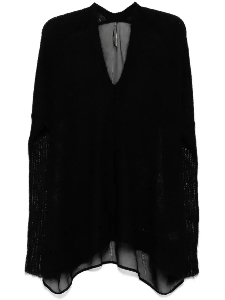 Sweter Masnada z dekoltem w serek czarny