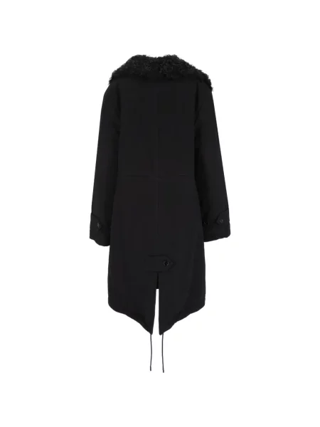 Geacă parka Toteme din piele de oaie negru
