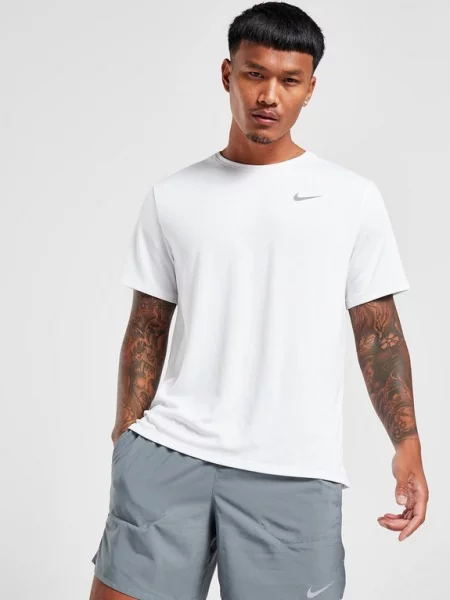 Nike Tričko M Nk Df Uv Miler Ss bílé