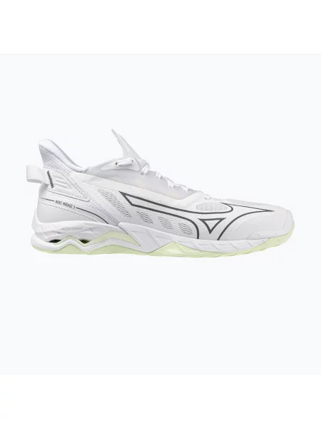 Încălțăminte de handbal pentru femei Mizuno Wave Mirage 5 white/balsam green alb
