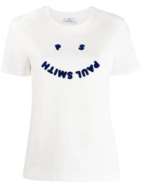 Tricou Ps Paul Smith cu imagine cu decolteu rotund alb