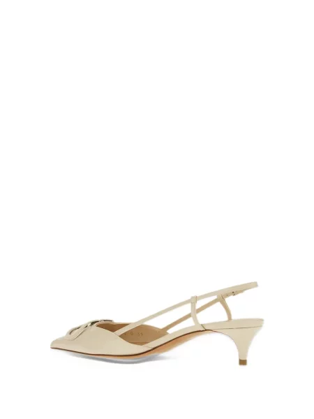 Pantofi cu toc Valentino Garavani din piele slingback alb