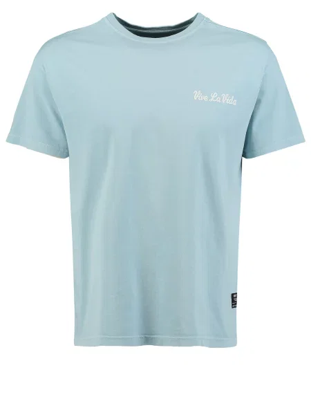 Key Largo Tricou VIVE LA VIDA albastru alb