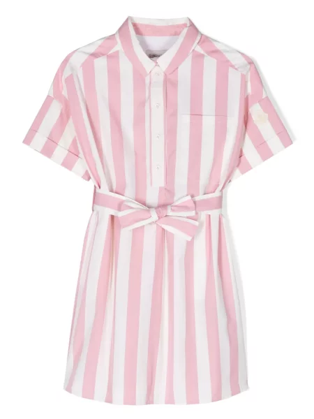 Sukienka koszulowa dziecięca Moncler Enfant biała