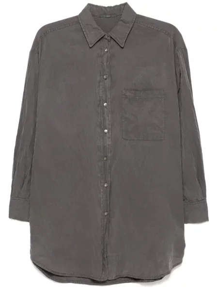Długa koszula Transit z długim rękawem szara