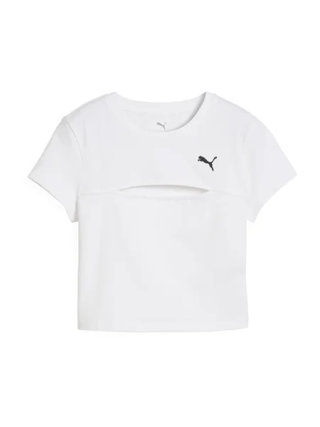 Puma Tricou Ess Cut-Out alb