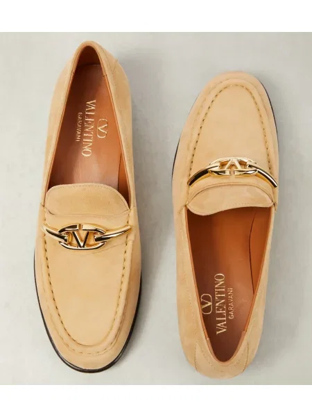 Loaferke Valentino Garavani iz semiša bež