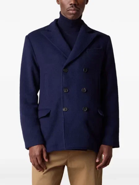 Palton Brooks Brothers cu două rânduri de nasturi albastru