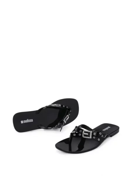 Șlapi Melissa cu funde negru