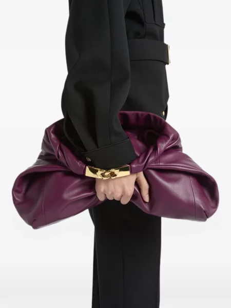 Geantă Balmain din piele violet