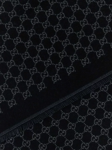Fular Gucci cu franjuri negru