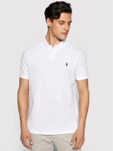 Siuvinėta polo marškinėliai Polo Ralph Lauren balta