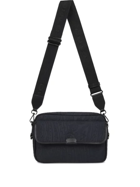 Geantă crossbody Etro cu autograf albastru