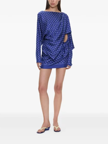 Rochie mini Christopher Esber cu imagine albastru