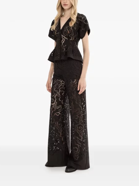 Geacă Nissa cu model floral negru