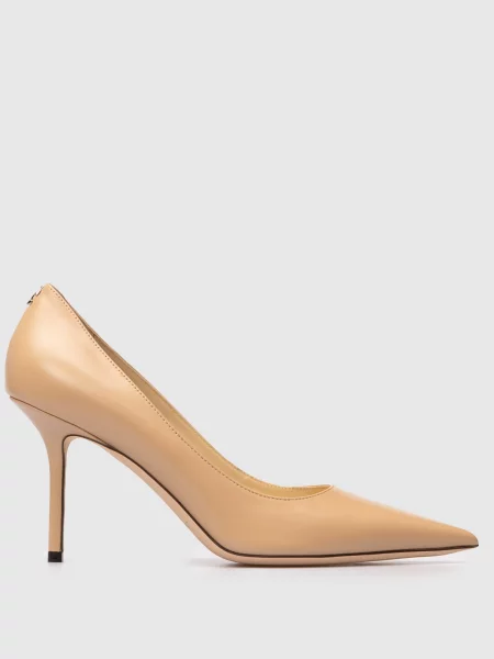 Кожаные туфли Jimmy Choo бежевые