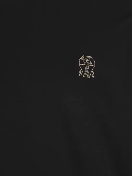 Tricou Brunello Cucinelli cu broderie negru