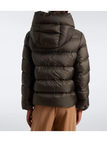 Geacă cu puf Max Mara cu glugă verde