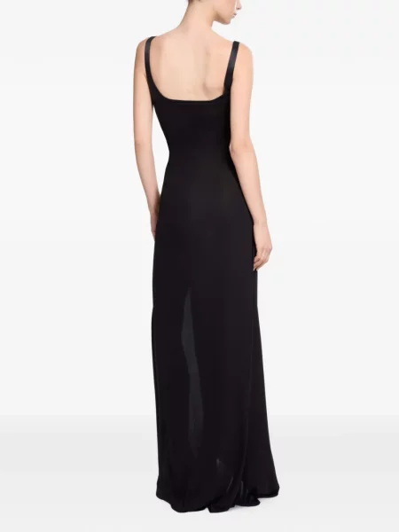 Rochie maxi Elie Saab cu volane negru