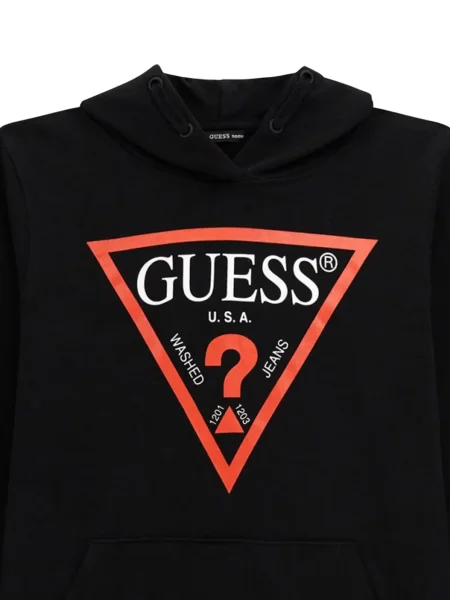 Bluza z kapturem dziecięca Guess czarna